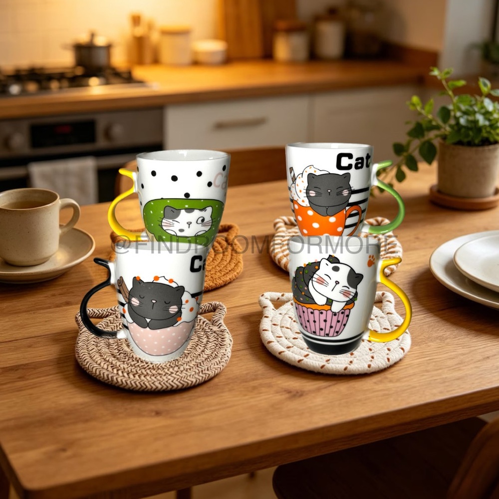 Cute Cat Ceramic Mug - CHOOSE 1